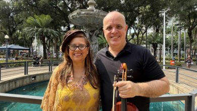 Renata Bomfim e Hariton Nathanailidis recebem população no Parque Moscoso no próximo domingo (19).